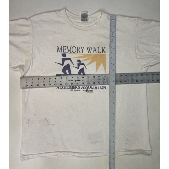 VINTAGE Memory Walk Alzheimer's Association 1999 T-shirt Men XL White 90s - Picture 7 of 7